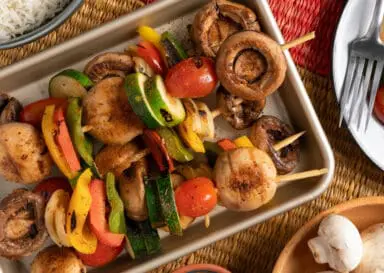 Grilled Cajun-Style Mushroom Kabobs