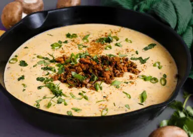 Spicy Chorizo & Mushroom Queso