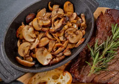 Steak and Sautéed Mushrooms