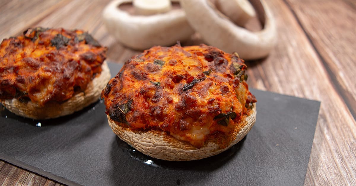 Buffalo Stuffed White Flats | Recipe | Highline Mushrooms