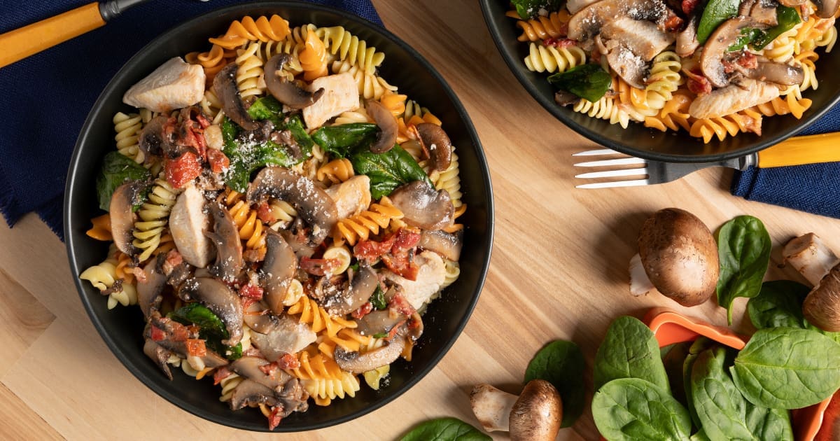 Creamy Chicken and Mushroom Pasta | Recipe | Highline Mushrooms