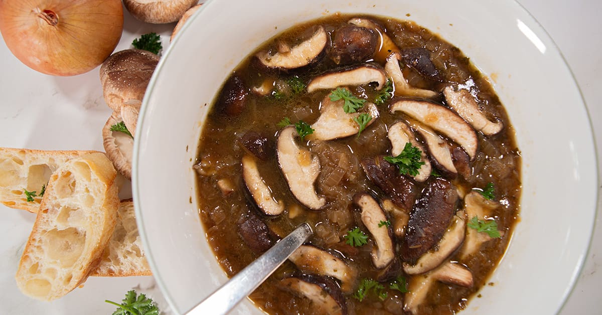 Shiitake French Onion Soup | Recipe | Highline Mushrooms